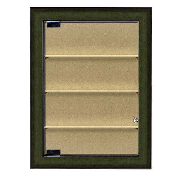 Indoor Enclosed Combo Board, 48"x36", Black Frame/Black & Black